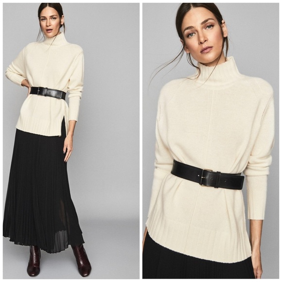 REISS Bonnie wool-and-cashmere blend roll-neck jumper - Picture 1 of 14